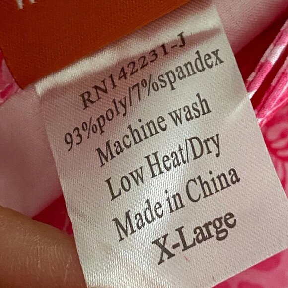 Rip Skirt Hawaii Wrap Skirt Size XL Bali Pink Length 3 - Picture 8 of 11